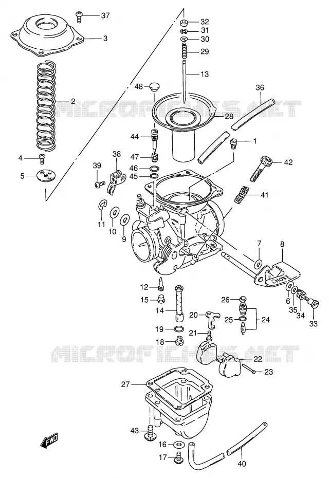 CARBURATEUR Suzuki MOTO 125 GN 1982  GN125EZ(E1)