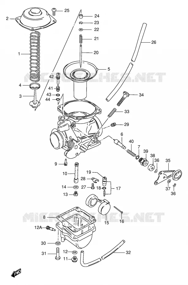 CARBURATEUR Suzuki MOTO 250 GN 2000  GN250Y(E2)