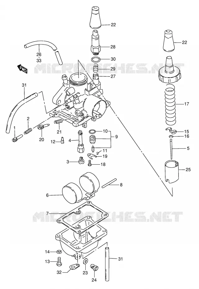 CARBURATEUR Suzuki SCOOTER 50 FZ 1993  FZ50NP(E1)