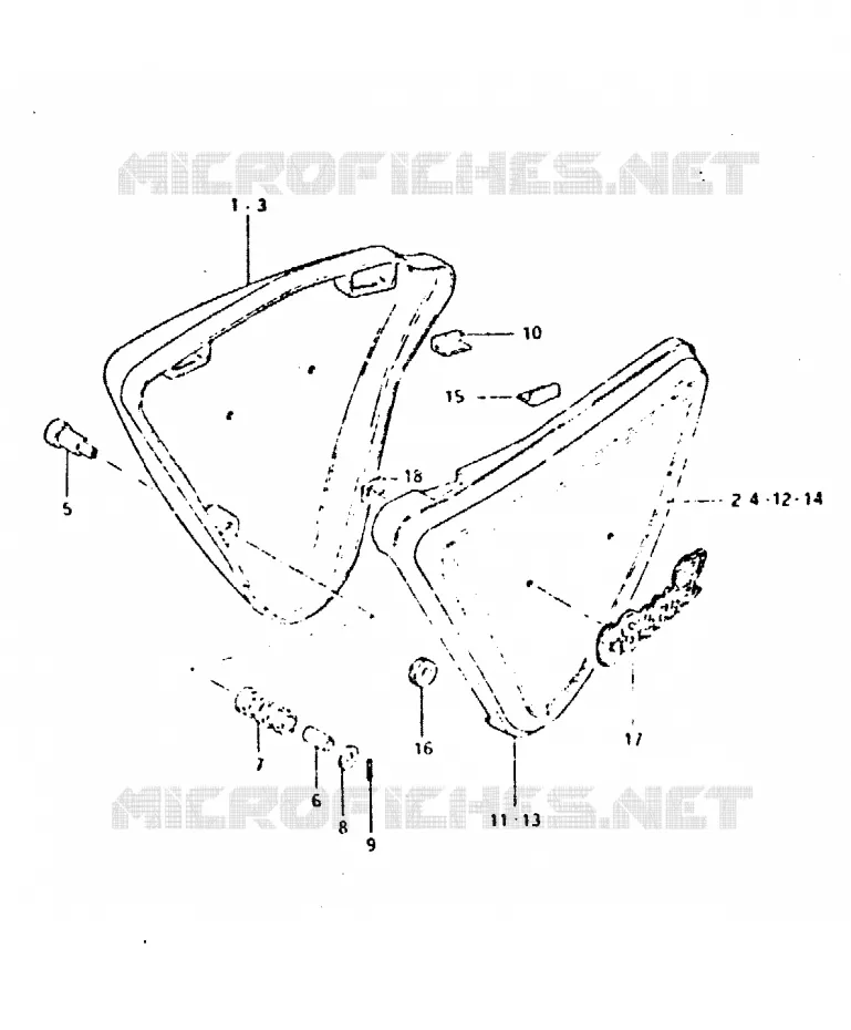 CARENAGES ARRIERE  (GSX400LT) Suzuki MOTO 400 GSX 1980  GSX400LX(T/X)