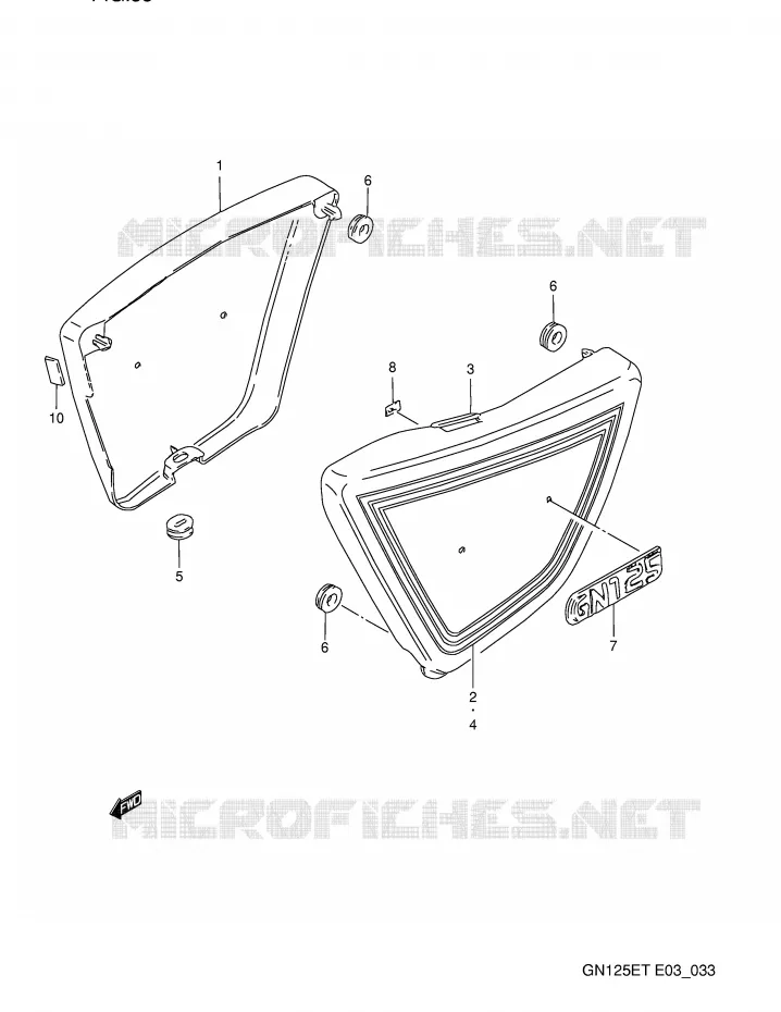 CARENAGES ARRIERE Suzuki MOTO 125 GN 1995  GN125ES(E3)