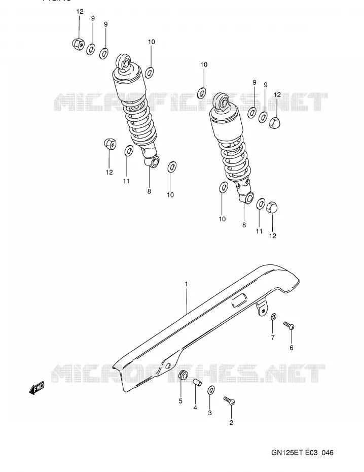 CARTER DE CHAINE Suzuki MOTO 125 GN 1995  GN125ES(E3)