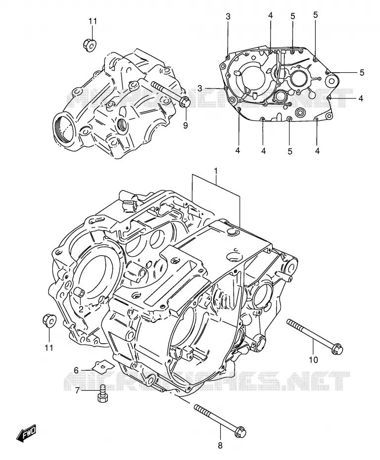 CARTER (GS125D,GS125UR) Suzuki MOTO 125 GS 1982  GS125Z(E1)