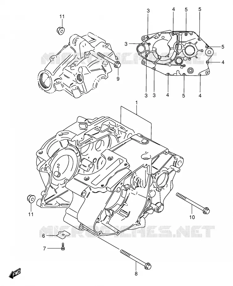 CARTER (GS125ESZ, GS125EZ) Suzuki MOTO 125 GS 1982  GS125Z(E1)