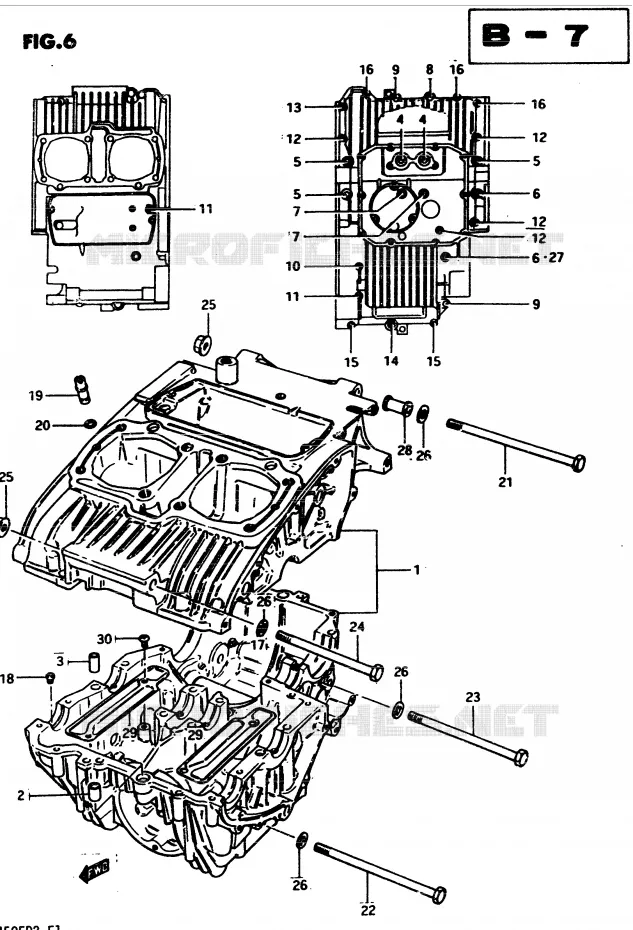 CARTER (MODELE D) Suzuki MOTO 450 GS-S 1982  GS450SZ(2/Z/D)
