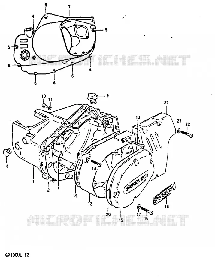 CARTER (MODELE L) Suzuki MOTO 100 GP 1999  GP100EX(X/D/L)