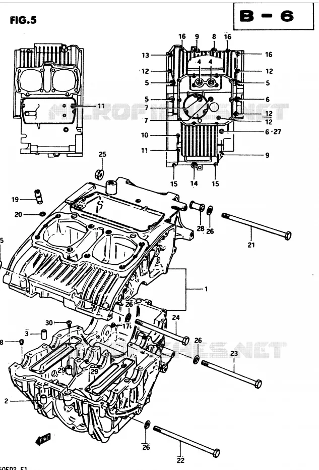 CARTER (MODELE Z) Suzuki MOTO 450 GS 1982  GS450Z(2/Z/D)