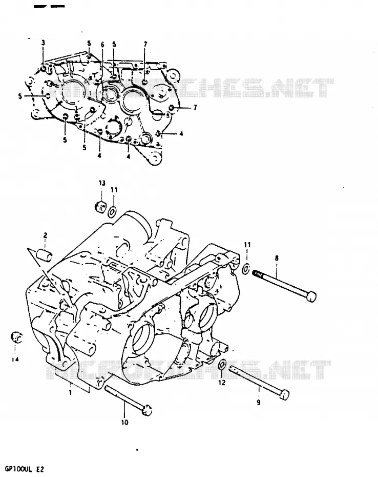 CARTER Suzuki MOTO 100 GP 1983  GP100D(X/D/L)