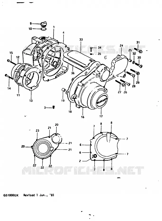 CARTER Suzuki MOTO 1000 GS 1980  GS1000GT(X/T)