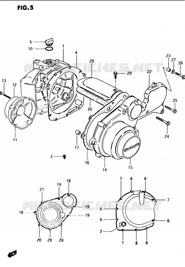 CARTER Suzuki MOTO 1100 GS-G 1984  GS1100GE(E/F/G)