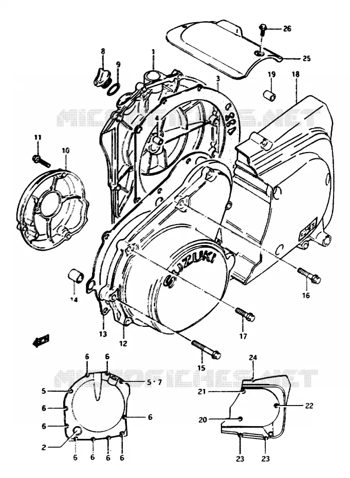CARTER Suzuki MOTO 1150 GS 1985  GS1150EFF(E/F/G)