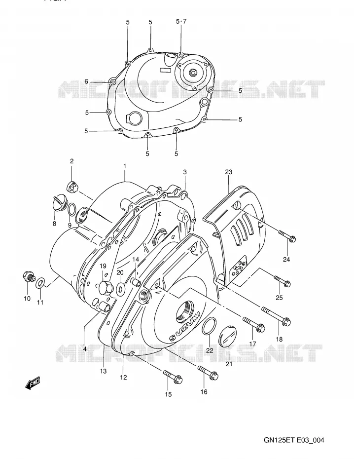 CARTER Suzuki MOTO 125 GN 1995  GN125ES(E3)
