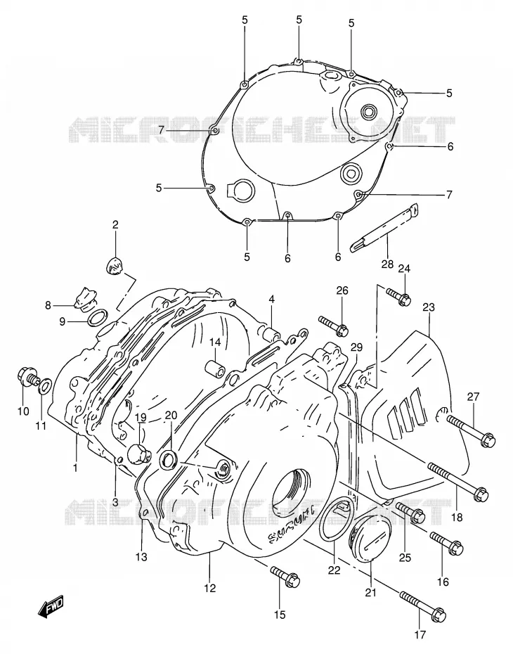 CARTER Suzuki MOTO 250 GN 1991  GN250M(E2)