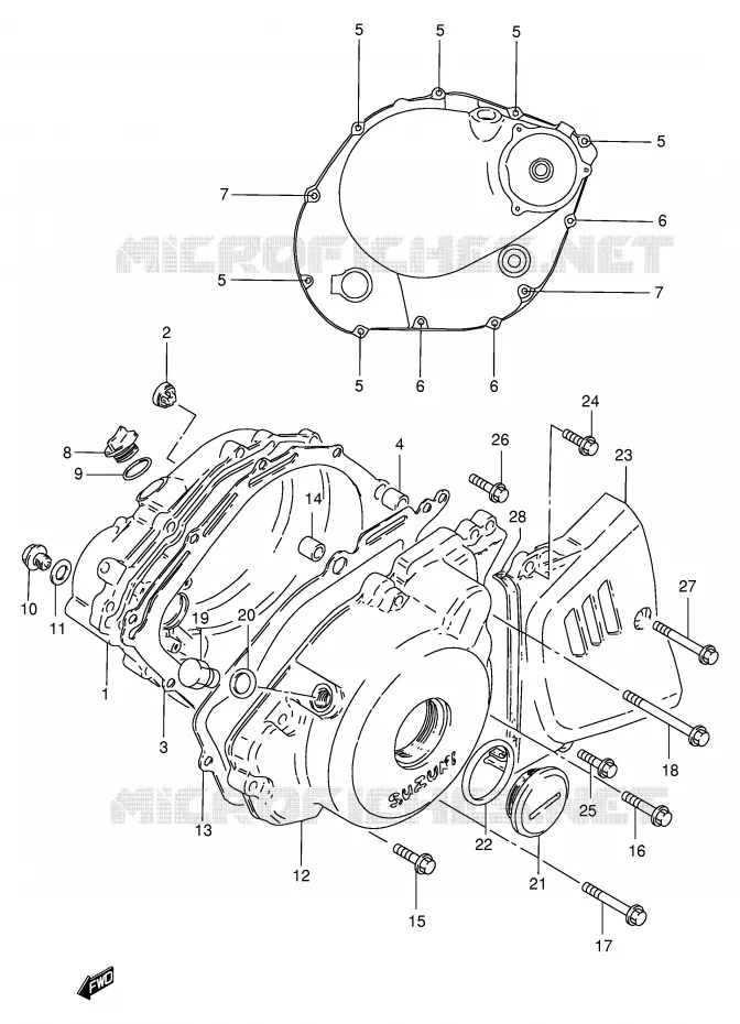 CARTER Suzuki MOTO 250 GN 2000  GN250Y(E2)