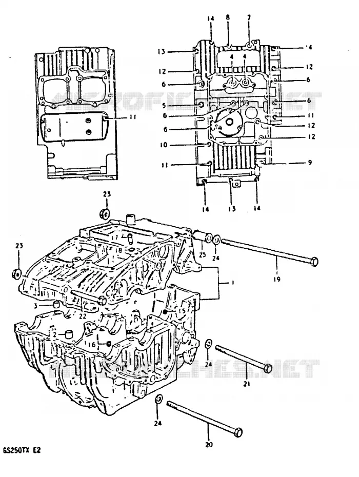 CARTER Suzuki MOTO 250 GS 1996  GS250TT(T/X)