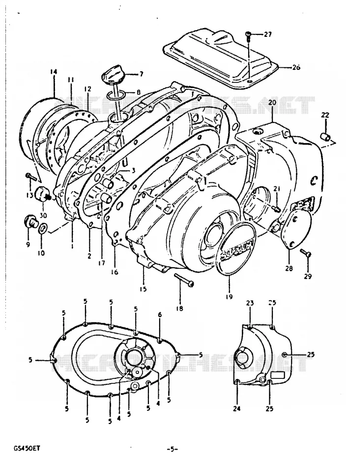 CARTER Suzuki MOTO 450 GS 1996  GS450T(T)