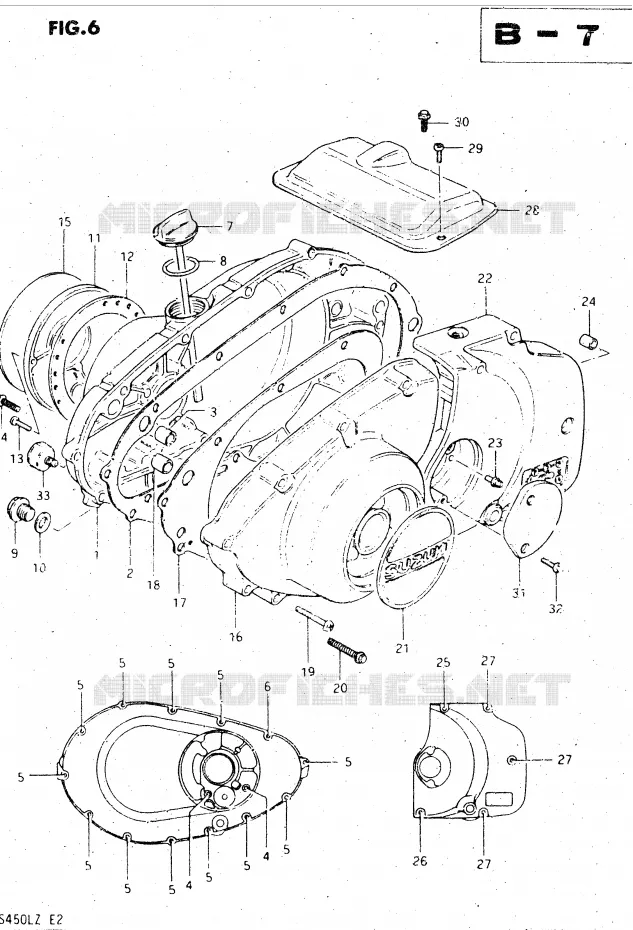 CARTER Suzuki MOTO 450 GS-L 1996  GS450LT(E2)