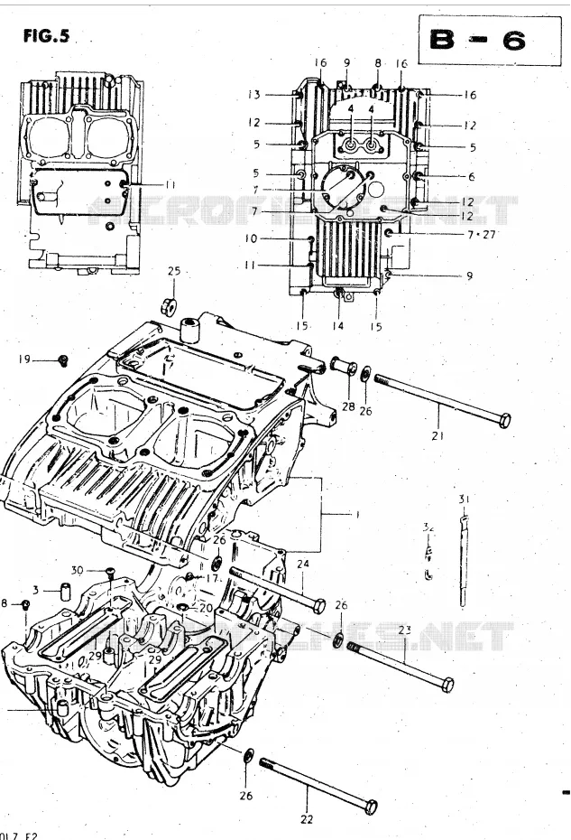 CARTER Suzuki MOTO 450 GS-L 1996  GS450LT(E2)