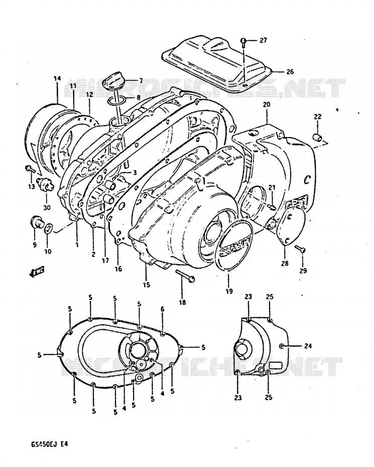 CARTER Suzuki MOTO 450 GS-S 1985  GS450SF(E/F/G/H/J)