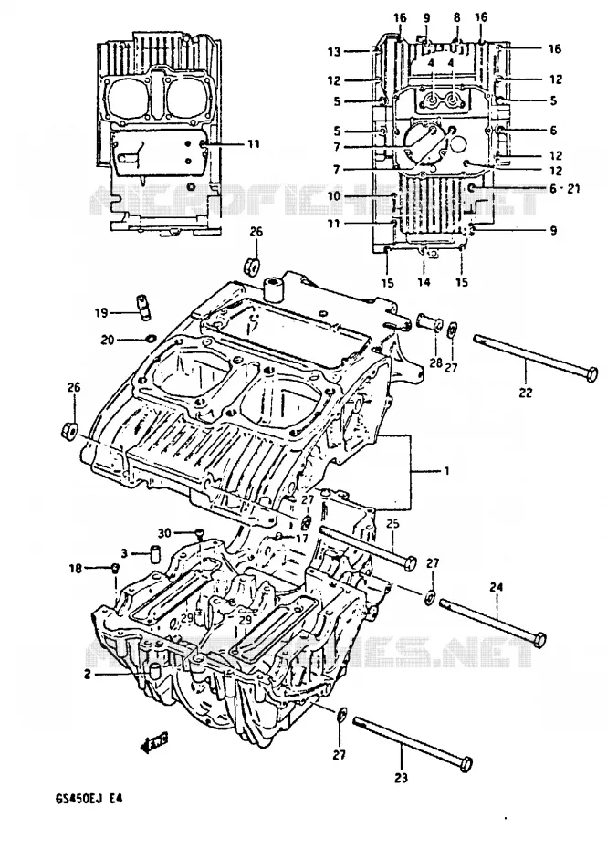 CARTER Suzuki MOTO 450 GS-S 1985  GS450SF(E/F/G/H/J)