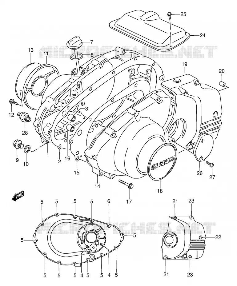 CARTER Suzuki MOTO 500 GS-E 1991  GS500EM(E2)