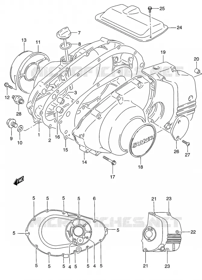 CARTER Suzuki MOTO 500 GS-E 2003  GS500HUK3(P19)