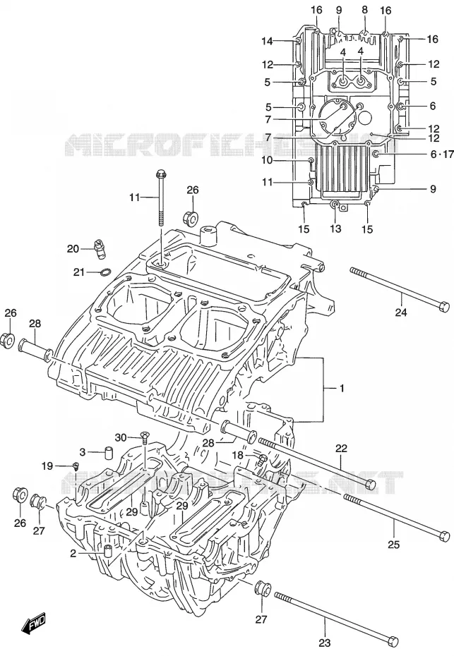 CARTER Suzuki MOTO 500 GS-E 2003  GS500K3(P19)