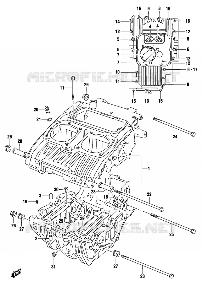 CARTER Suzuki MOTO 500 GS-F 2004  GS500FUK4(P19)