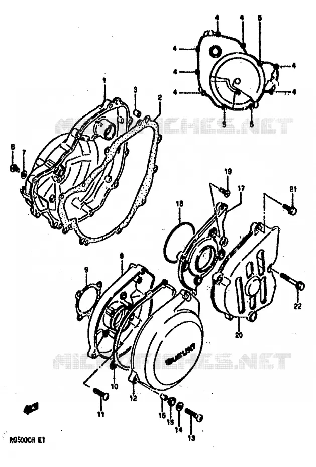 CARTER Suzuki MOTO 500 RG 1987  RG500CH(E1)