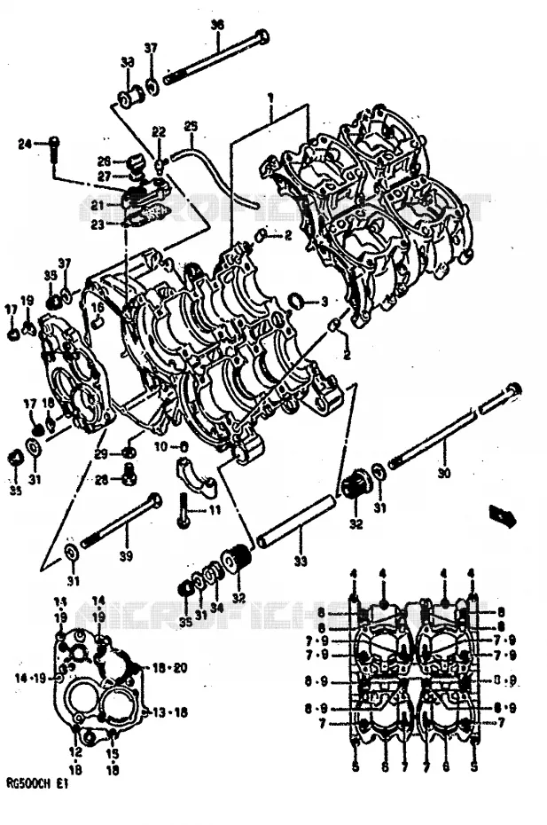 CARTER Suzuki MOTO 500 RG 1987  RG500CH(E1)