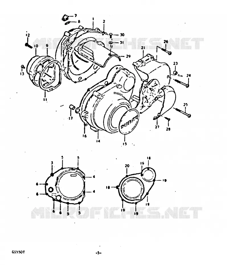 CARTER Suzuki MOTO 550 GS 1980  GS550ET(T)