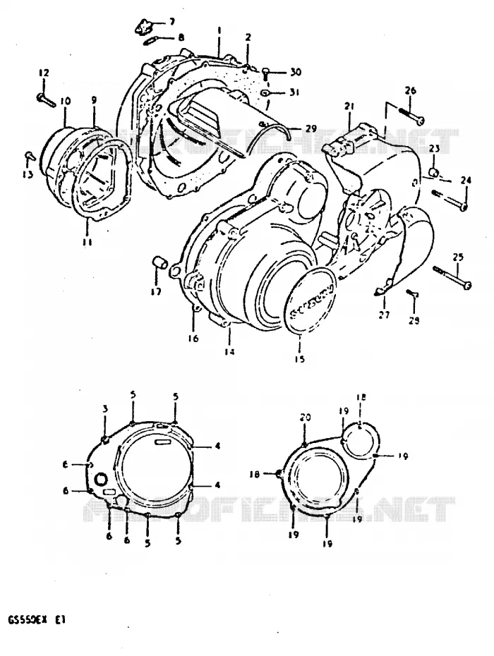 CARTER Suzuki MOTO 550 GS 1981  GS550EX(X)