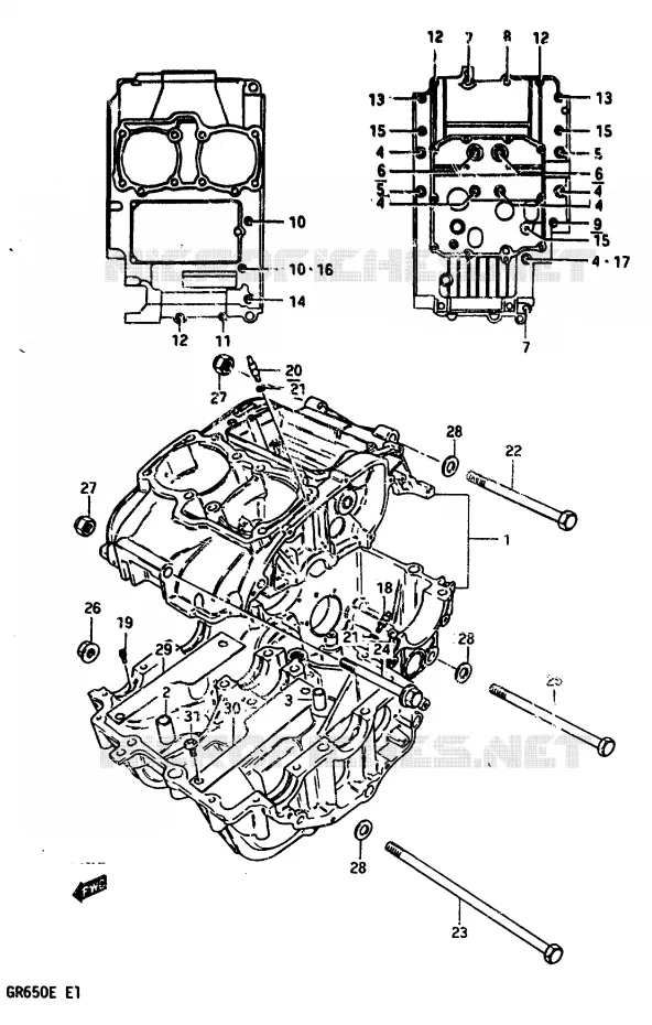CARTER Suzuki MOTO 650 TEMPTER 1983  GR650D(D/E)