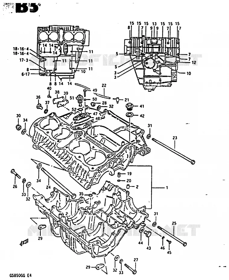 CARTER Suzuki MOTO 850 GS 1986  GS850GG(E4)