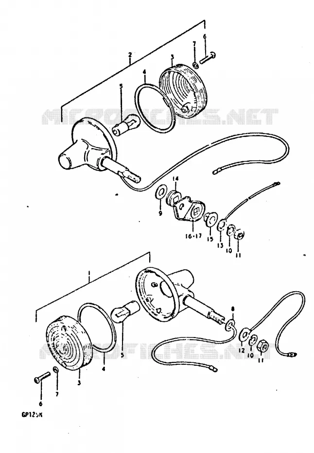 CLIGNOTANTS (E10) Suzuki MOTO 125 GP 1992  GP125N(C/N)