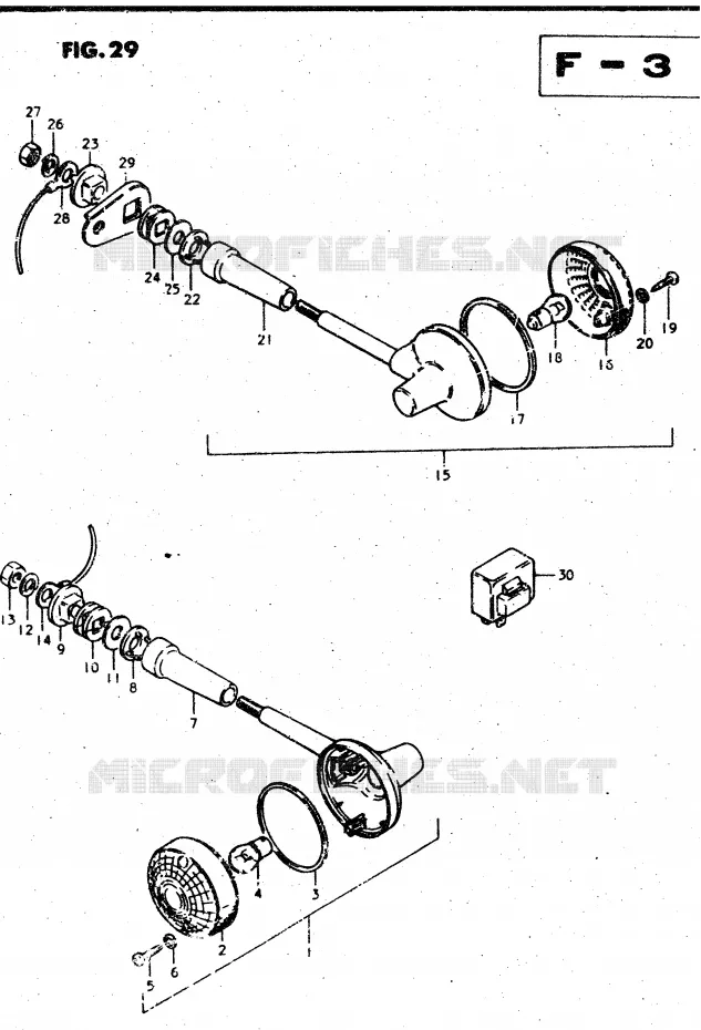CLIGNOTANTS (E15, E21) Suzuki MOTO 450 GS-L 1999  GS450LX(E2)