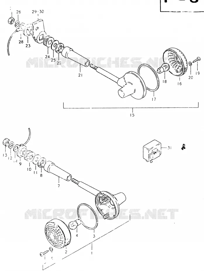 CLIGNOTANTS (E2) Suzuki MOTO 550 GS 1980  GS550LT