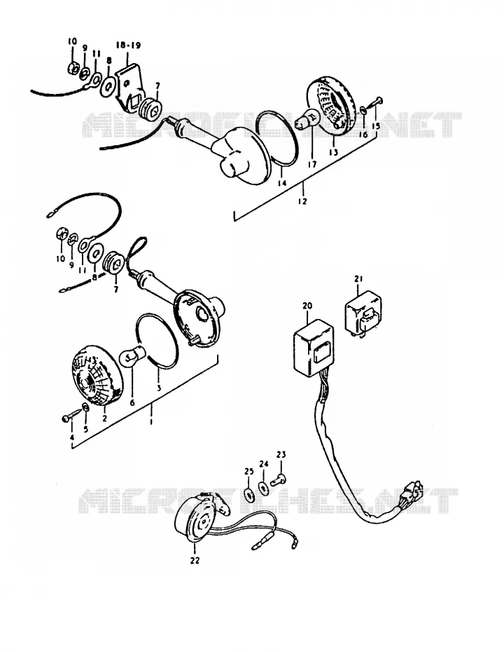 CLIGNOTANTS (E21) Suzuki MOTO 1000 GS 1980  GS1000HT(T)