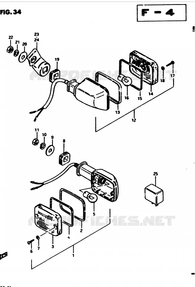 CLIGNOTANTS (E21) Suzuki MOTO 450 GS-E 1983  GS450ED2(2/Z/D)