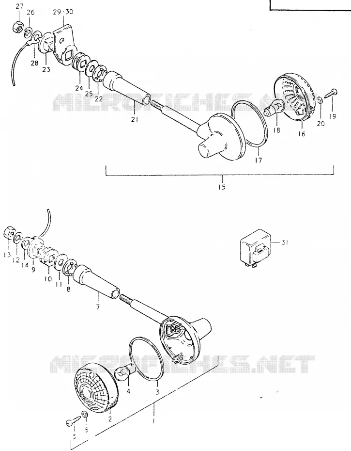 CLIGNOTANTS (E21) Suzuki MOTO 550 GS 1980  GS550LT