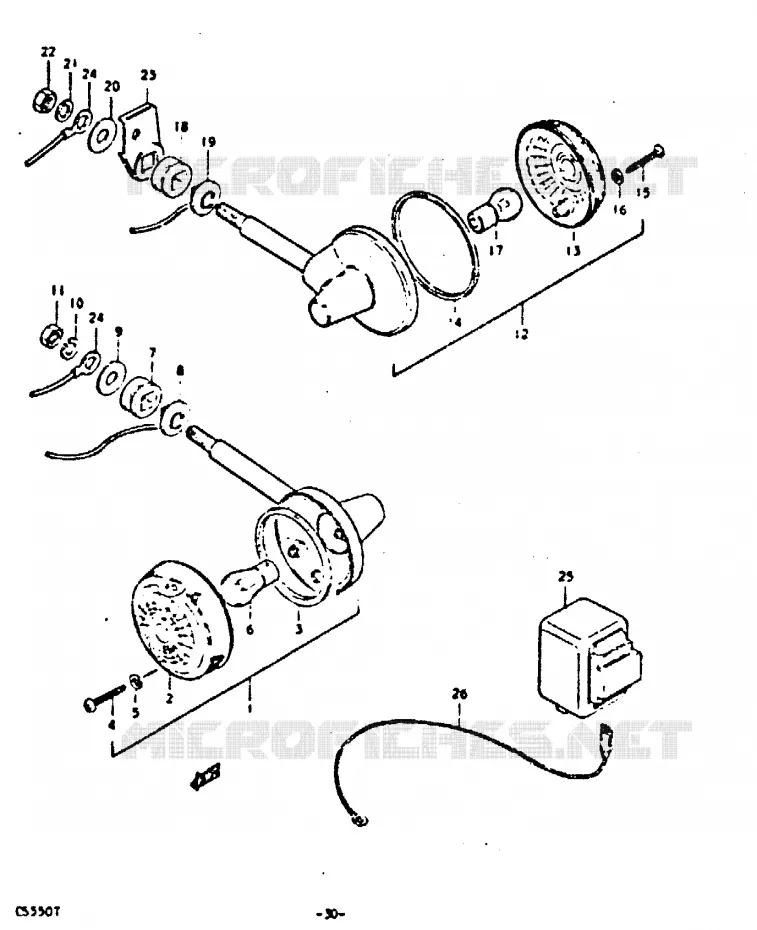 CLIGNOTANTS (E22) Suzuki MOTO 550 GS 1980  GS550DT(T)