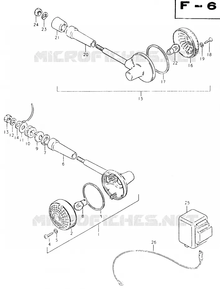 CLIGNOTANTS (E22) Suzuki MOTO 550 GS 1980  GS550LT