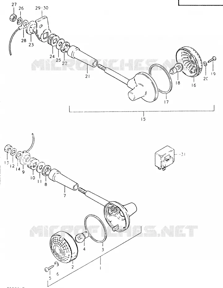 CLIGNOTANTS (E25) Suzuki MOTO 550 GS 1980  GS550LT