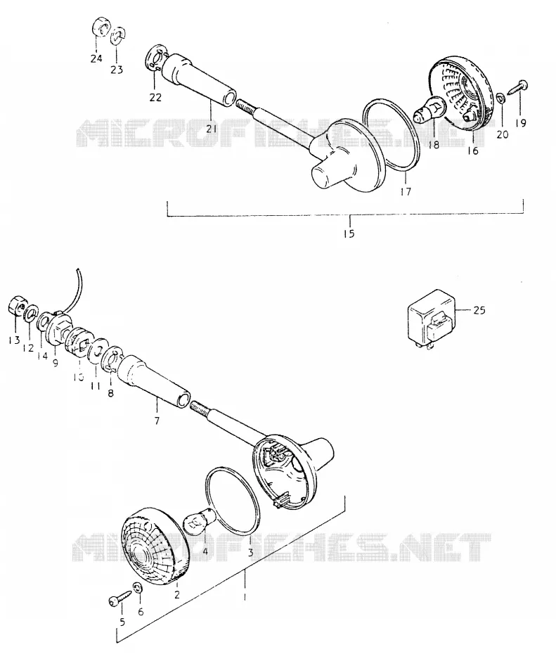 CLIGNOTANTS (E26) Suzuki MOTO 550 GS 1980  GS550LT
