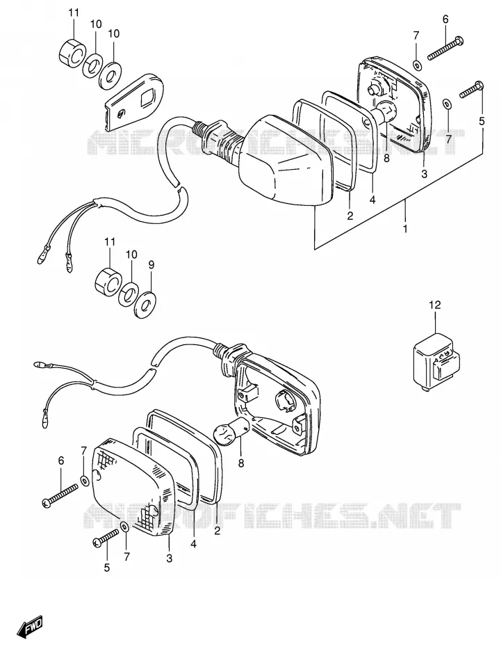 CLIGNOTANTS (E30) Suzuki MOTO 125 GS 1991  GS125ESM(E1)