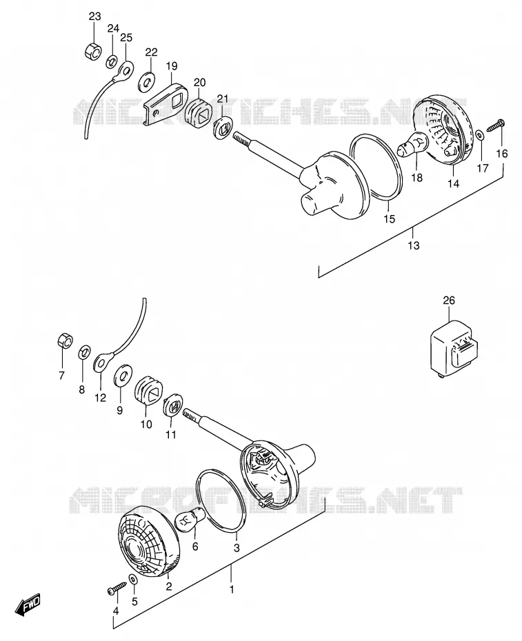 CLIGNOTANTS (E34) Suzuki MOTO 125 GS 1983  GS125ESD(E1)