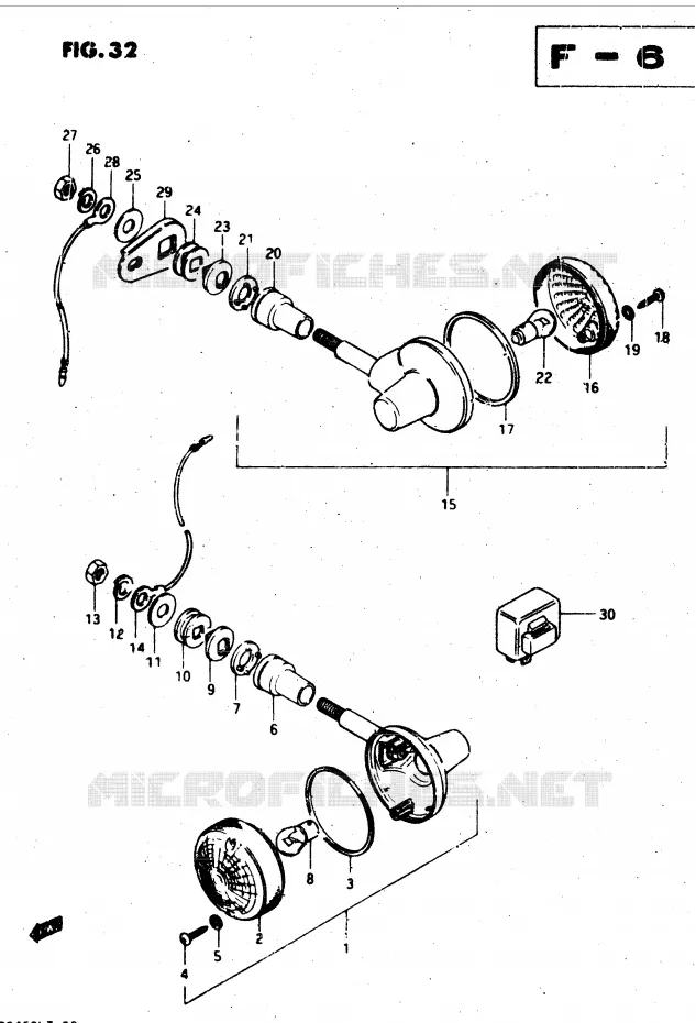 CLIGNOTANTS (E34) Suzuki MOTO 450 GS-L 1999  GS450LX(E2)