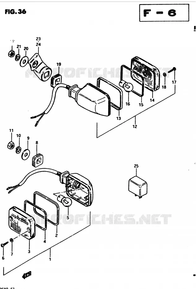 CLIGNOTANTS (E34) Suzuki MOTO 450 GS-S 1982  GS450SZ(2/Z/D)