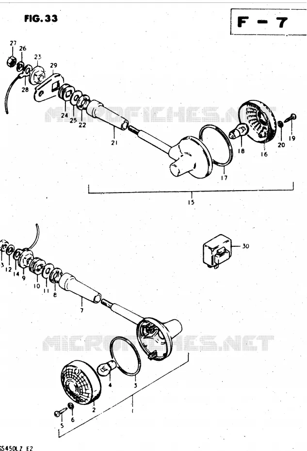 CLIGNOTANTS (E39) Suzuki MOTO 450 GS-L 1982  GS450LZ(E2)