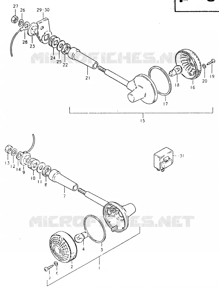 CLIGNOTANTS (E39) Suzuki MOTO 550 GS 1980  GS550LT